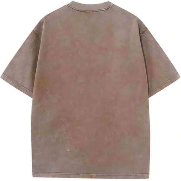 Brown Graphic T-Shirt with Pink Car Design Shein size XL - Picture 2 of 6